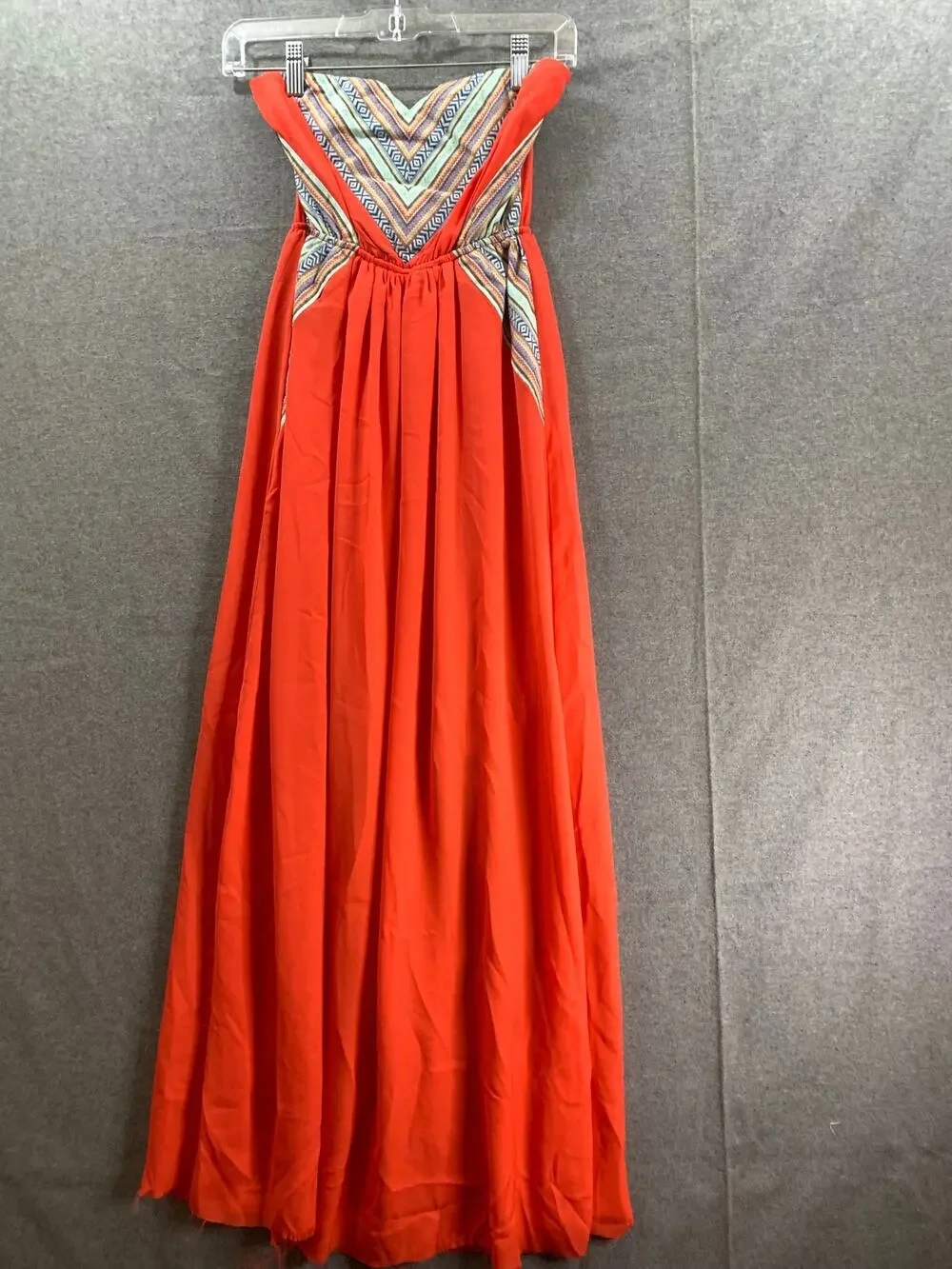West 36th Maxi Orange Dress Women Size Small Sleeveless